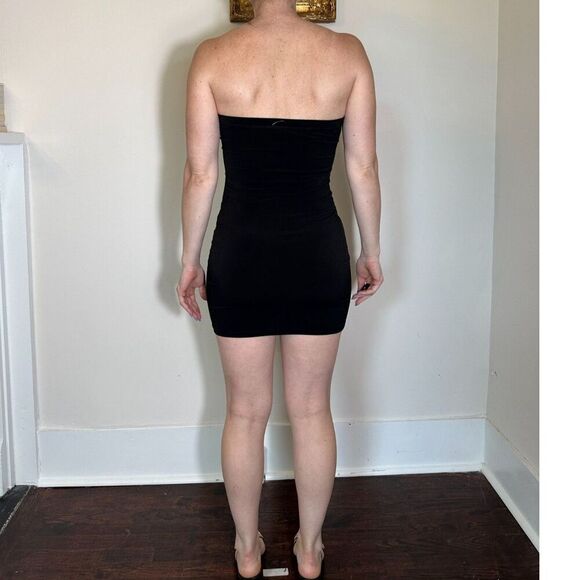 Y2K Vintage Strapless Black Sequin Tube Dress Size Medium - Picture 3 of 8